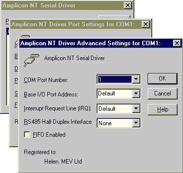 NT Amplicon Serial Control Panel Applet